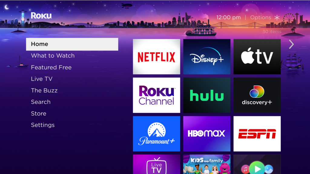 Roku OS 11.5 The Buzz Home Screen