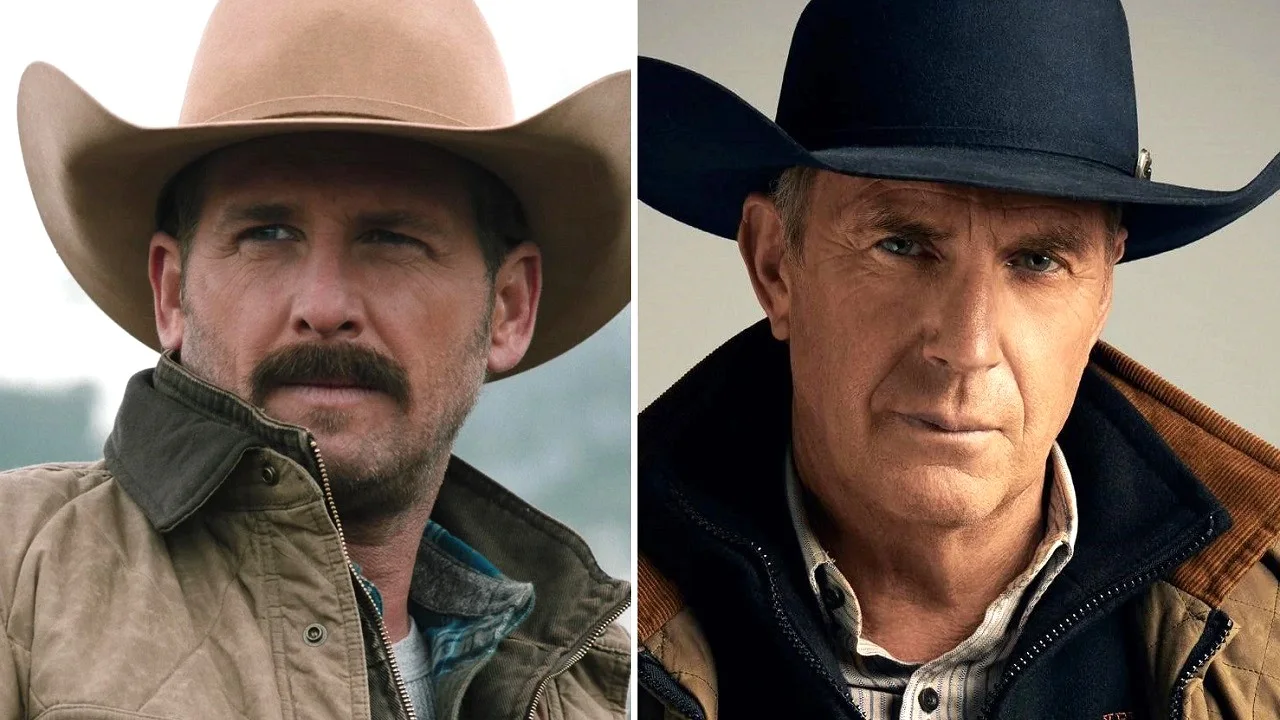 Young John Dutton Josh Lucas and older regular John Dutton Kevin Costner in Yellowstone.jpg