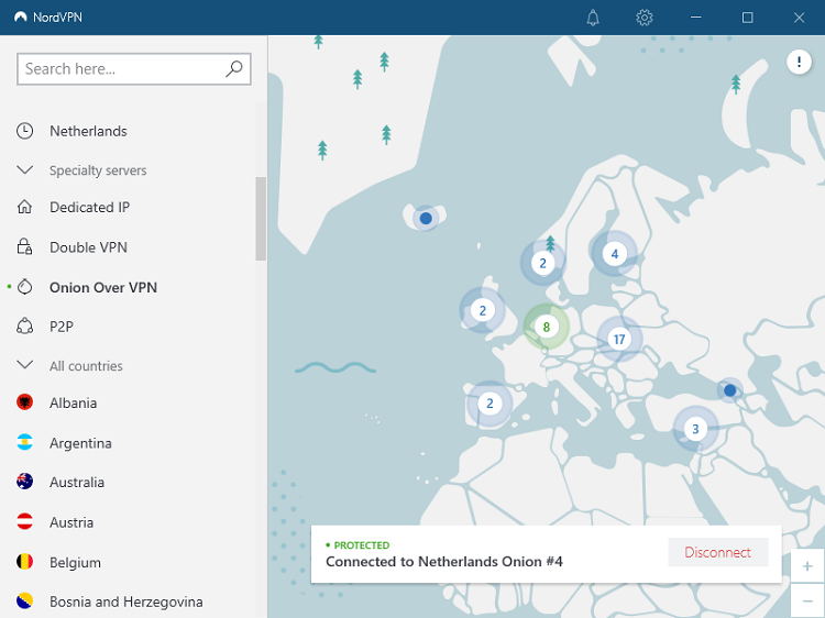 nordvpn windows app map